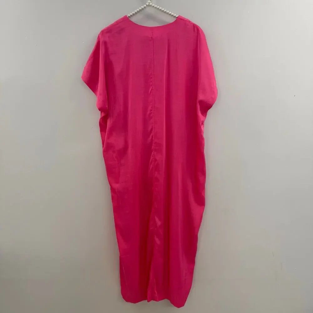 H&M Hot Pink Kaftan Oversized Dress💚 - Picture 5 of 10